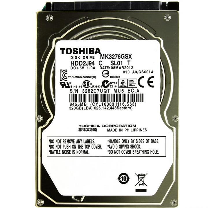 هارددیسک اینترنال توشیبا مدل MK3276GSX ظرفیت 320 گیگابایت TOSHIBA MK3276GSX Internal Hard Drive 320GB